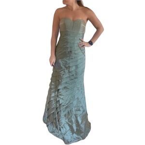 Jovani Strapless Gown Green